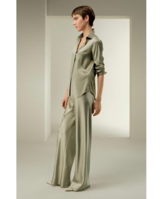 Women's Timeless Silk Charmeuse Button-Up Shirt