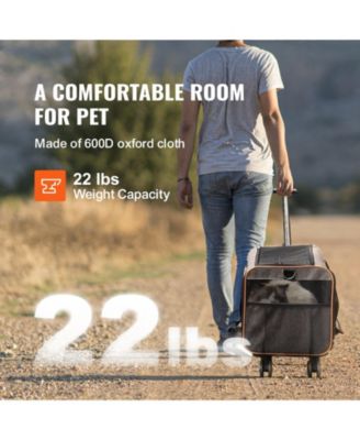 Airline-Approved Rolling Pet Carrier, Holds up to 22 lbs