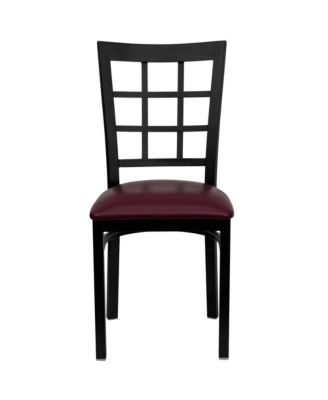 Window Back Metal Restaurant Dining Chair