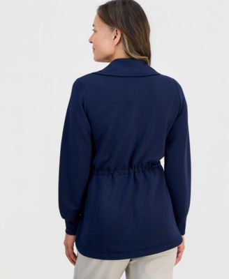 Petite Lux Soft Fleece Anorak Knit Jacket