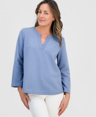 Petite Lux Soft Bracelet-Sleeve Fleece Top