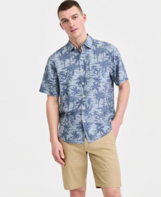 Men's Sand Desert Moody Tropical Short-Sleeve Shirt