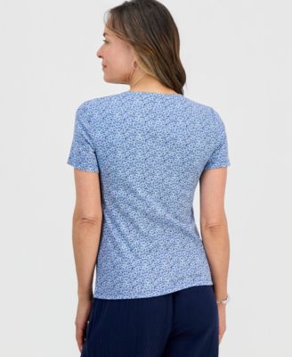 Petite Henley Short-Sleeve T-Shirt