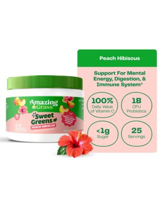Sweet Greens Superfood Powder, Peach Hibiscus, 25 Servings