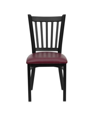 2 Pack Vertical Back Metal Restaurant Chair
