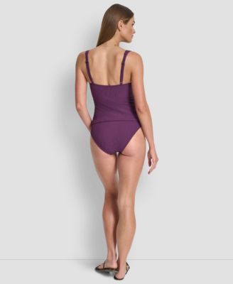 Women's Under-Wire Textured Tankini Top