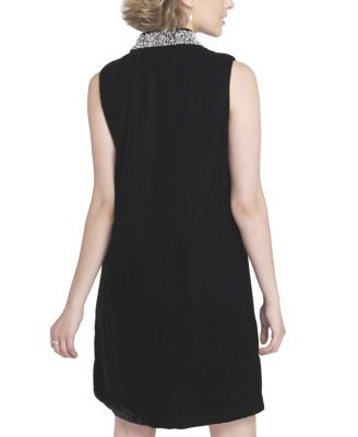 Women's Beaded Collar Velvet Dress Slip