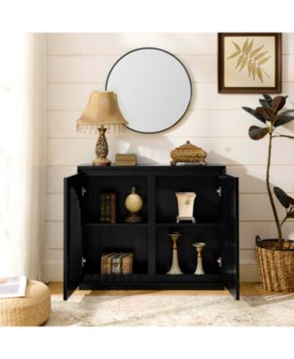 Fluted Sideboard Cabinet with Outlets