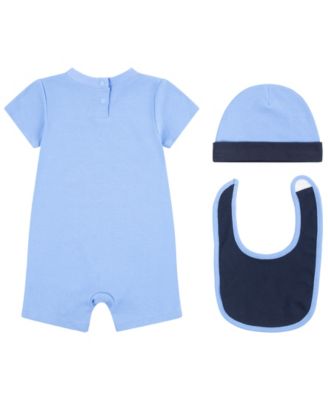 Baby Boys' or Girls' Jumpman Romper, Hat and Bib, 3-Piece Set
