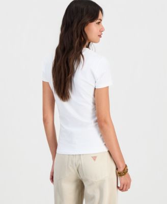 Women's Embellished Triangle Logo Short-Sleeve T-Shirt