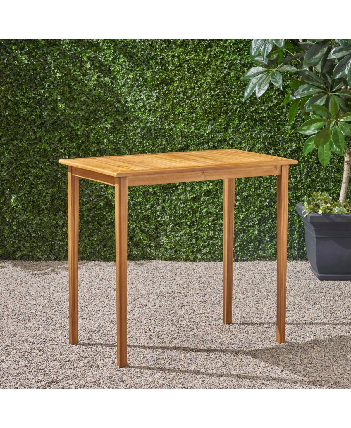 Streamdale Furniture Acacia Wood Bar Table - Sleek & Weather-Resistant