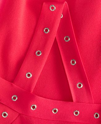 Women's Grommet & Fringe Sweater Skirt