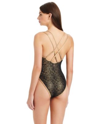 Women's V-Neck One-Piece Swimsuit