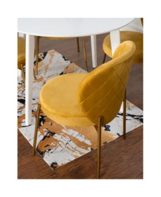  White Round Dining Set with 2 Chairs