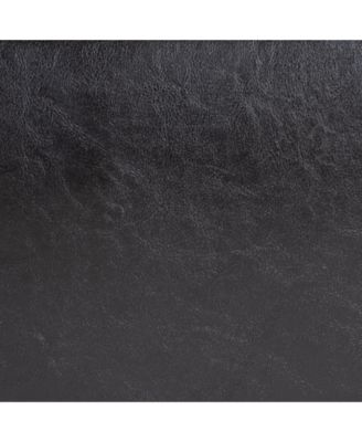 Dark Brown Full Leather Small Storage Cube Ottoman