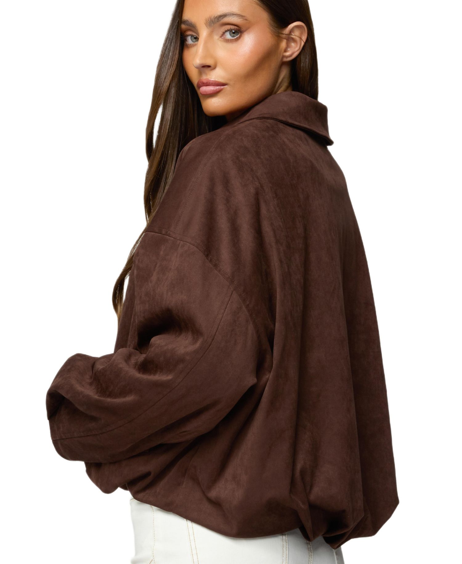 Women's Alberta Faux Suede Bubble Jacket
