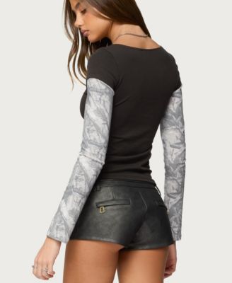 Women's Layered Camo Long Sleeve T Shirt