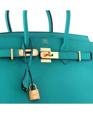 Birkin 30 Handbag Blue Epsom with Gold Hardware
