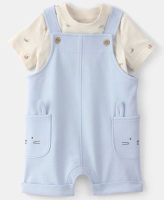 Baby Boys' Easter Bunny T-Shirt and Shortall, 2-Piece Set