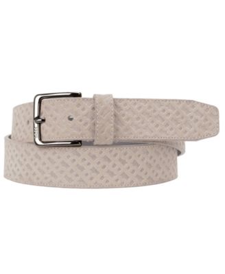 Men's Engraved Logo Soft Suede Belt