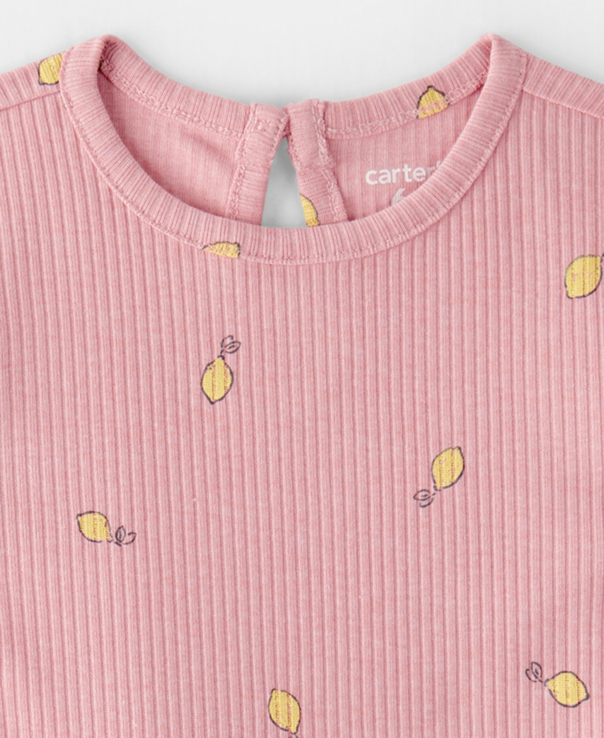 Carter's Baby Girls' Lemon Flutter-Sleeve Bodysuit and Pants, 2-Piece Set