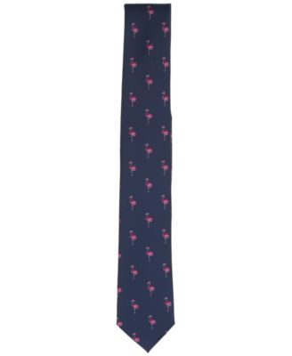 Men's Standing Flamingo Solid Tie