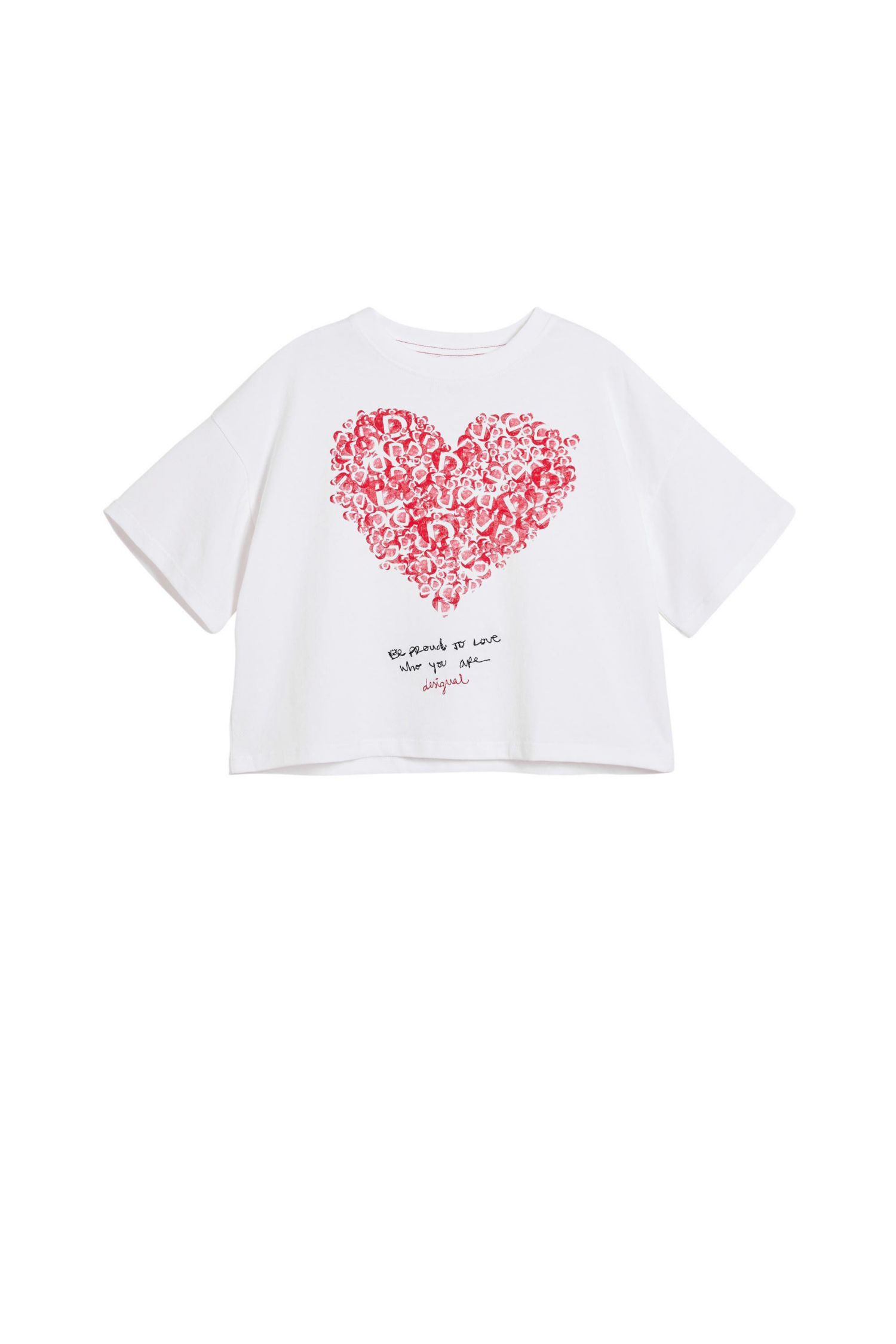 Girls's Short-sleeved heart t-shirt