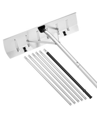 Snow Roof Rake, 26" Aluminum Blade, 7.5-20 ft Adjustable, Wheels, Non-Slip Handle, Roof Snow Scraper