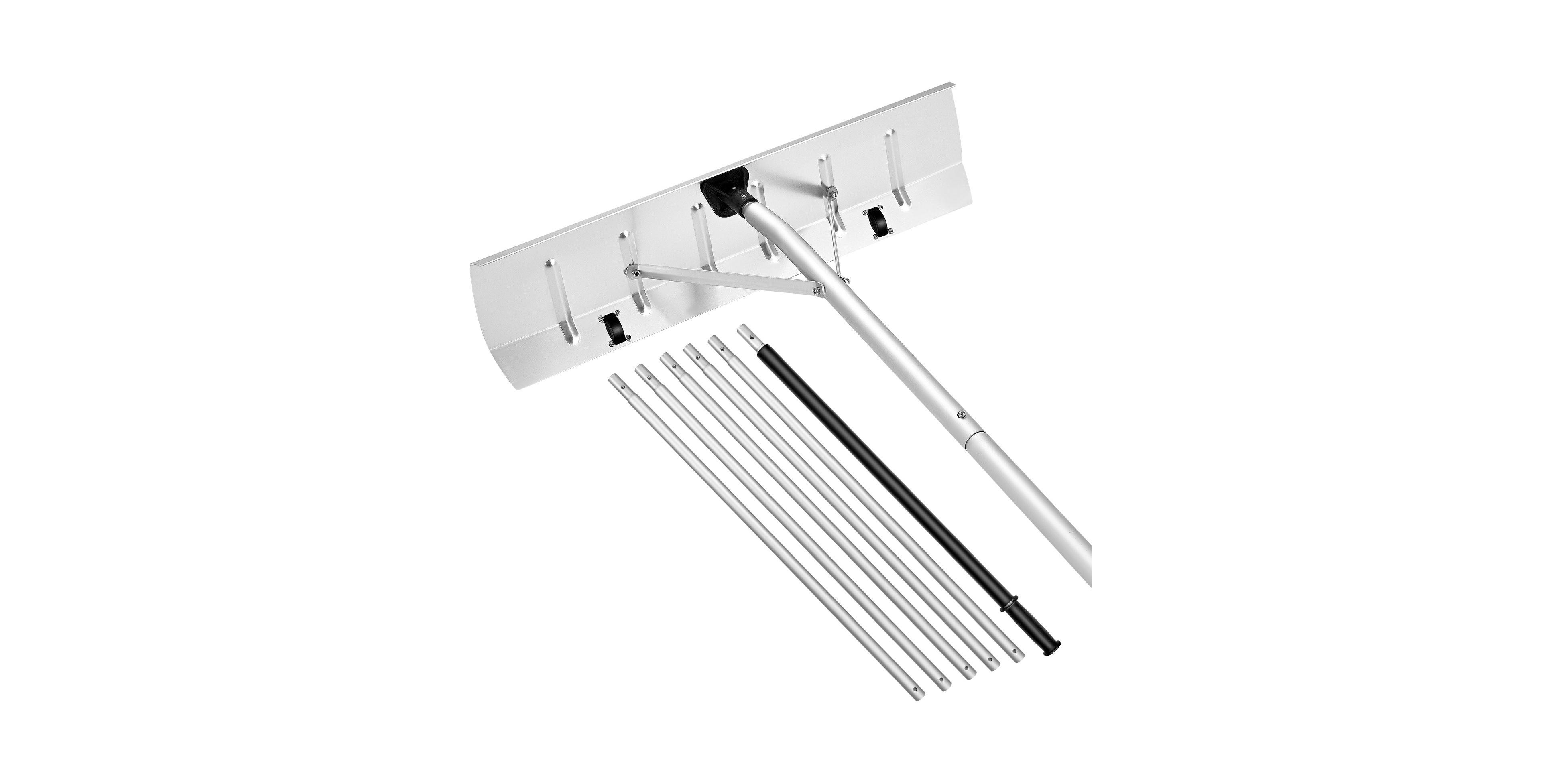 Mecale Snow Roof Rake, 26" Aluminum Blade, 7.5-20 ft Adjustable, Wheels, Non-Slip Handle, Roof Snow Scraper