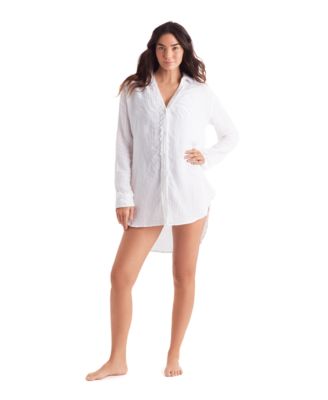 Women's Laguna Collared V-Neck Fray Shirt