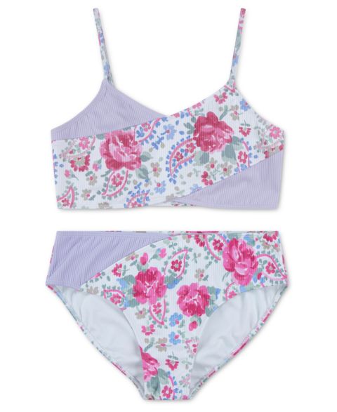 Комплект бикини Asymmetrical, 2 предмета — abercrombie kids, цвет: Орхидея