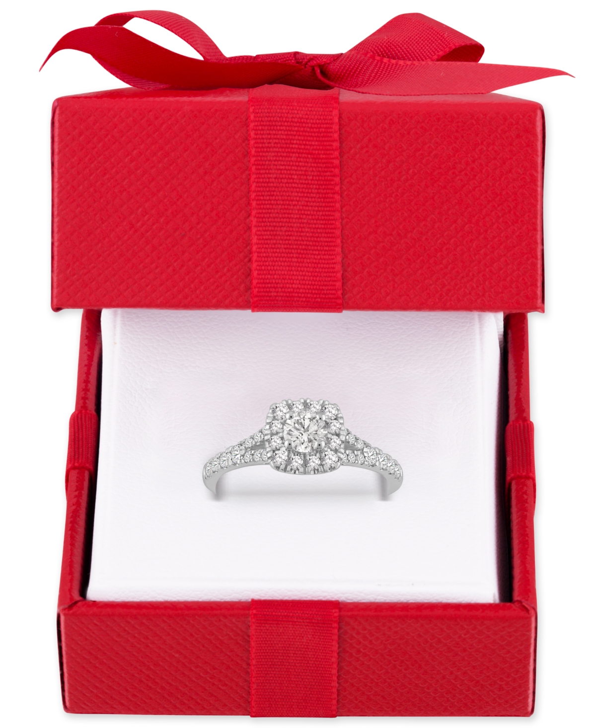 Macy's Diamond (3/4 ct. t.w.) Halo Engagement Ring in 14k Yellow Gold (also in 14k White Gold)
