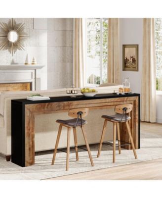 70.9-Inch Long Console Table, Farmhouse Narrow Wooden Sofa Table Behind The Couch for Living Room, Entryway, Hallway, Foyer