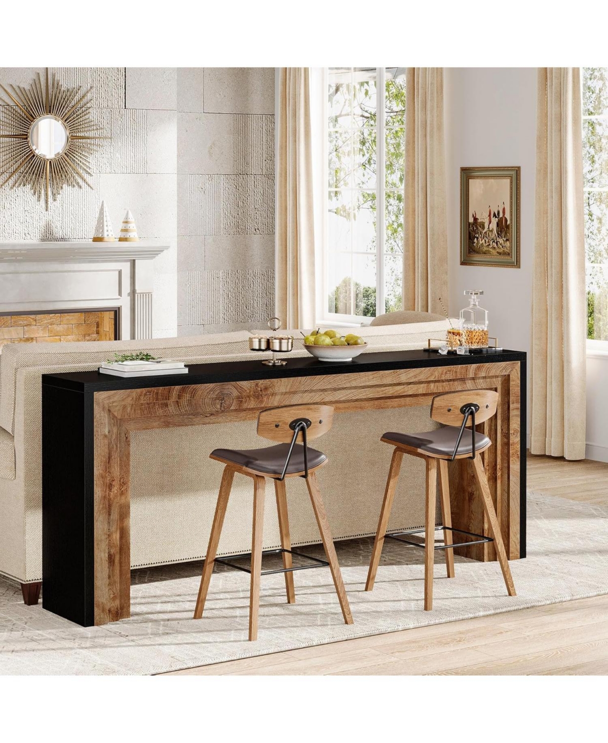 Tribesigns 70.9-Inch Long Console Table, Farmhouse Narrow Wooden Sofa Table Behind The Couch for Living Room, Entryway, Hallway, Foyer