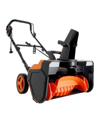 Electric Snow Blower, 23", 15A Corded Snow Thrower, Dual LED Lights, 180° Chute, 25 ft Throw, 12" Depth