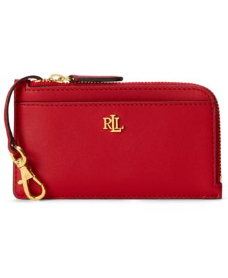 Leather L-Zip Card Case Wallet