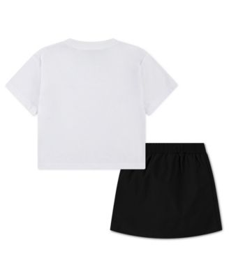 Girls' 4T-6X Crafted Utility Crewneck T-Shirt and Skort, 2-Piece Set