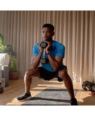 Iron Hexagonal Cast Home Exercise Dumbbell Free Weight, 30 Pounds