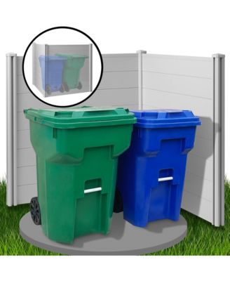 48" x 48" Privacy Screen - Outdoor Vinyl Fence Panel Enclosure for AC / Trash Bins / Pool Equipment - Gray