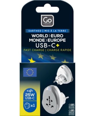 World EU USB-C 25W Travel Adaptor