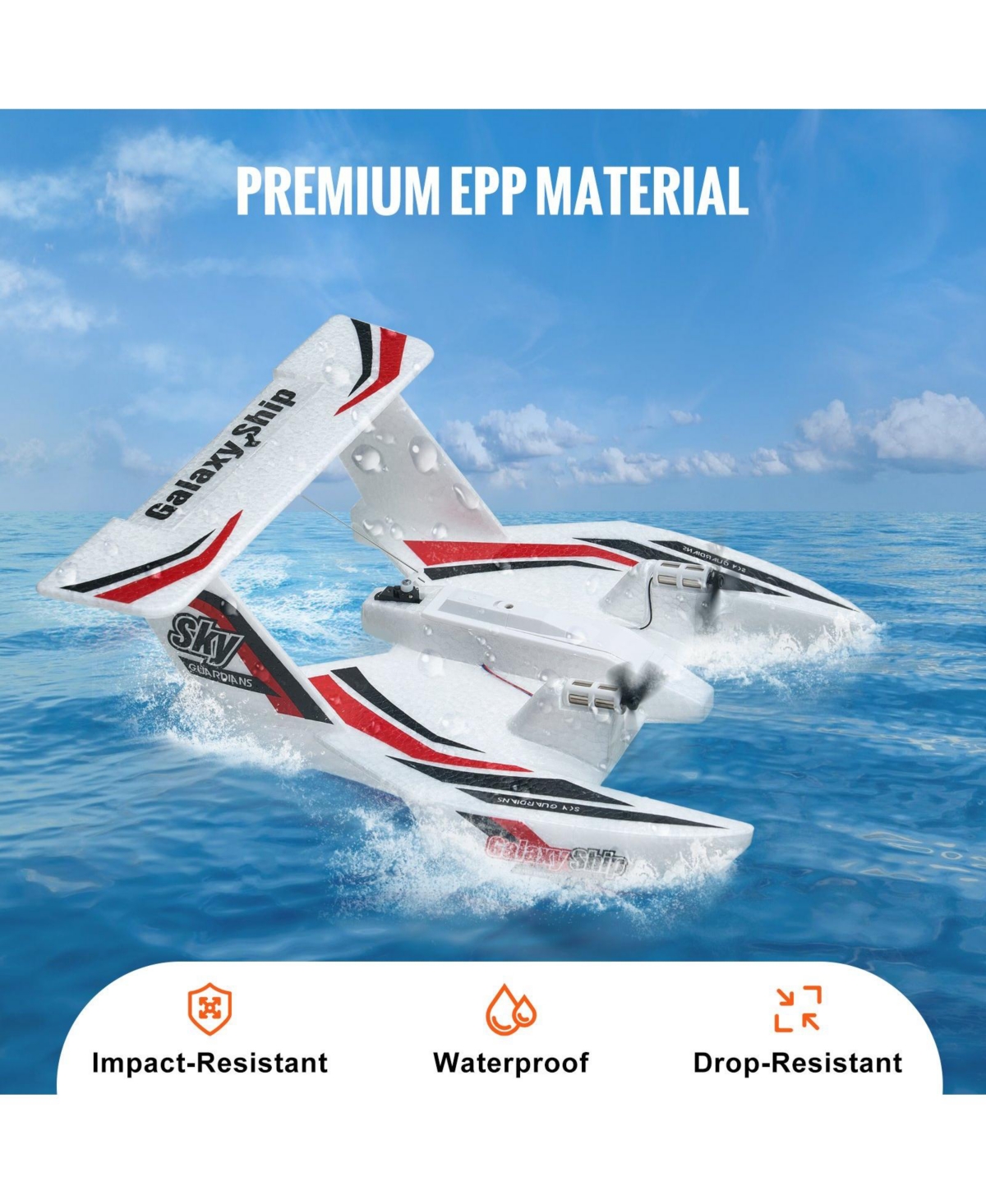 Sugift 3-Channel Amphibious Rc Plane, Ready-to-Fly with Gyro