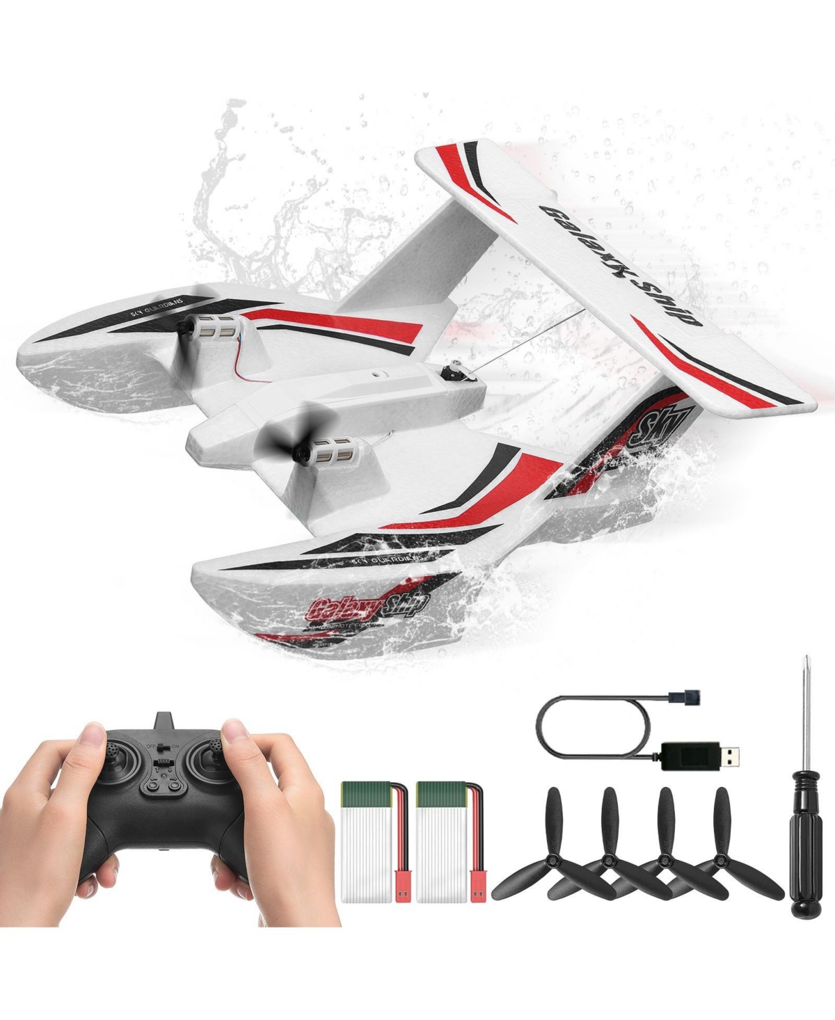 Sugift 3-Channel Amphibious Rc Plane, Ready-to-Fly with Gyro