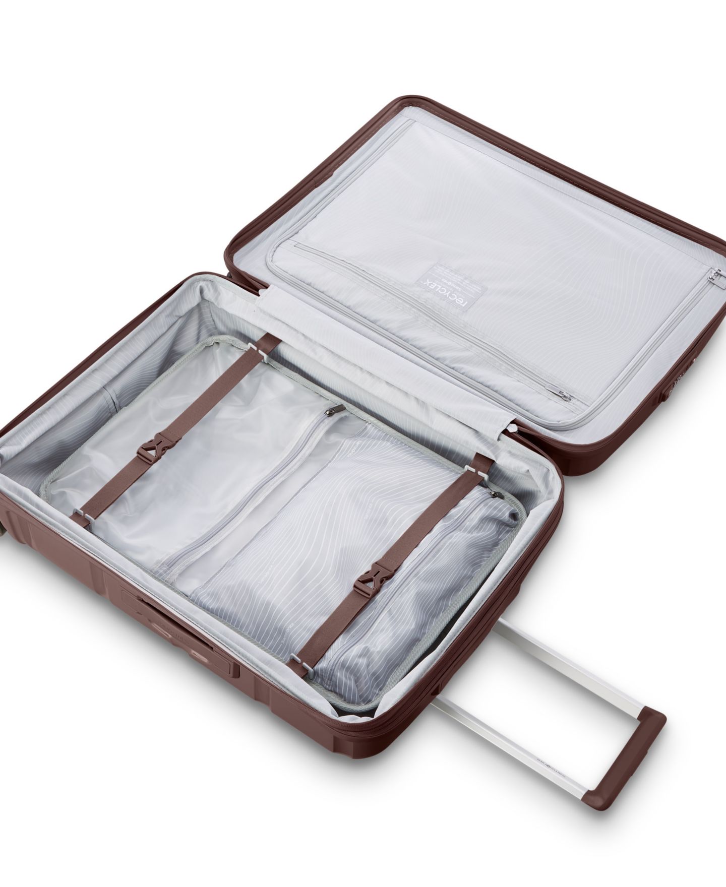 Чемодан Samsonite Outline Pro Medium Check-in Spinner, цвет: Шоколадный розовато-лиловый — фото 6