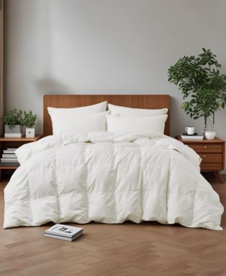 Goose Down Feather Fiber Comforter, Twin