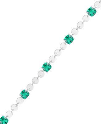 Lab Grown Emerald (4-1/5 ct. t.w.) Bracelet in Sterling Silver (Also Available in Ruby)