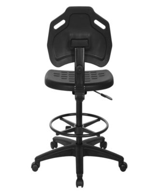 39.75" Metal Self Skinned Urethane Drafting Chair