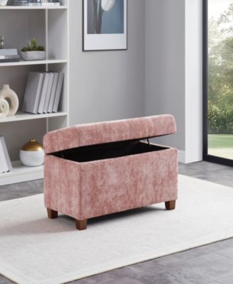 18.25" Fabric Metro Storage Ottoman