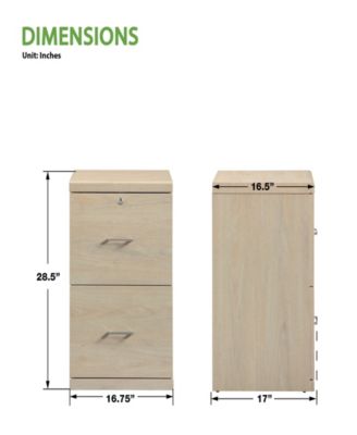 28.5" Wood Alpine 2-Drawer Vertical File Cabinet