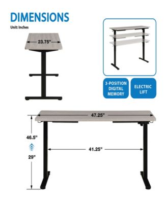 48" Wood Primo Sit to Stand Electric Height Adjustable Desk