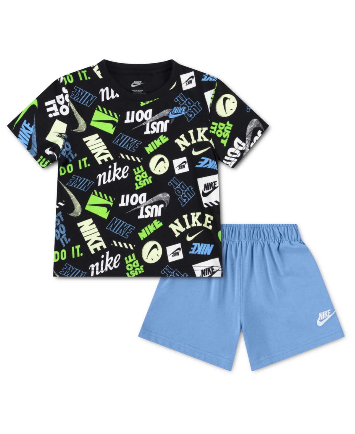 Nike Boys' Toddler 2T-4T The Zone Printed Crewneck T-Shirt and Shorts, 2-Piece Set